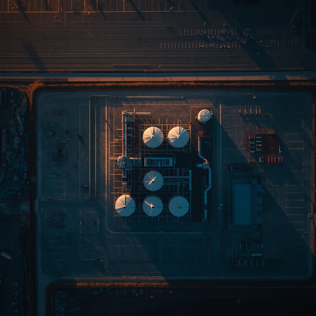 Luftaufnahme Industrieanlage — Aviaflex