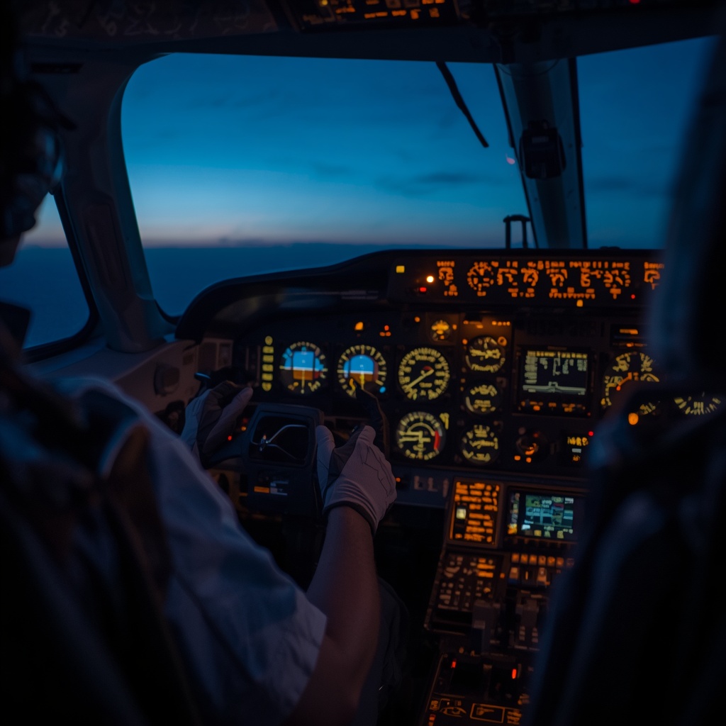 Aviaflex — Cockpit bei Dämmerung